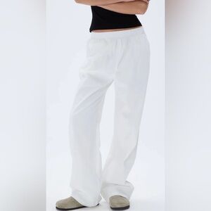 Adanola Cotton Pull On Pants White NWT